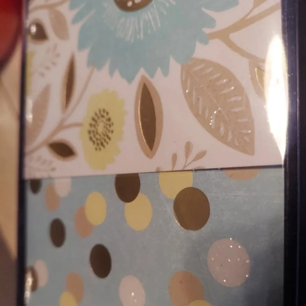 HALLMARK FLORAL DOTS LUXE BLANK 50 NOTE CARDS STATIONERY 5☆ $35 BNWT SO